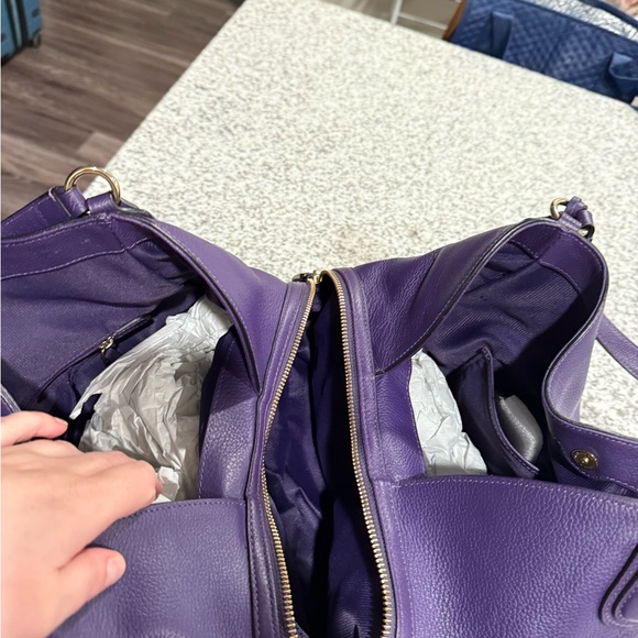 Coach Purple Leather Handbag - Picture 12 of 16